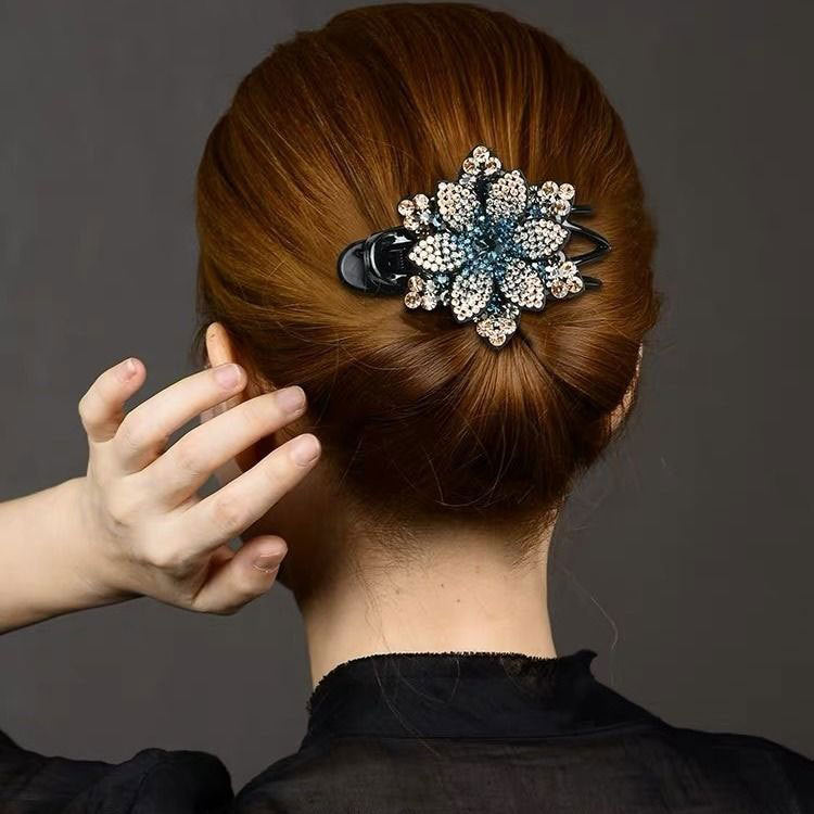 Water Diamond Temperament Flower Back Spoon Hairpin