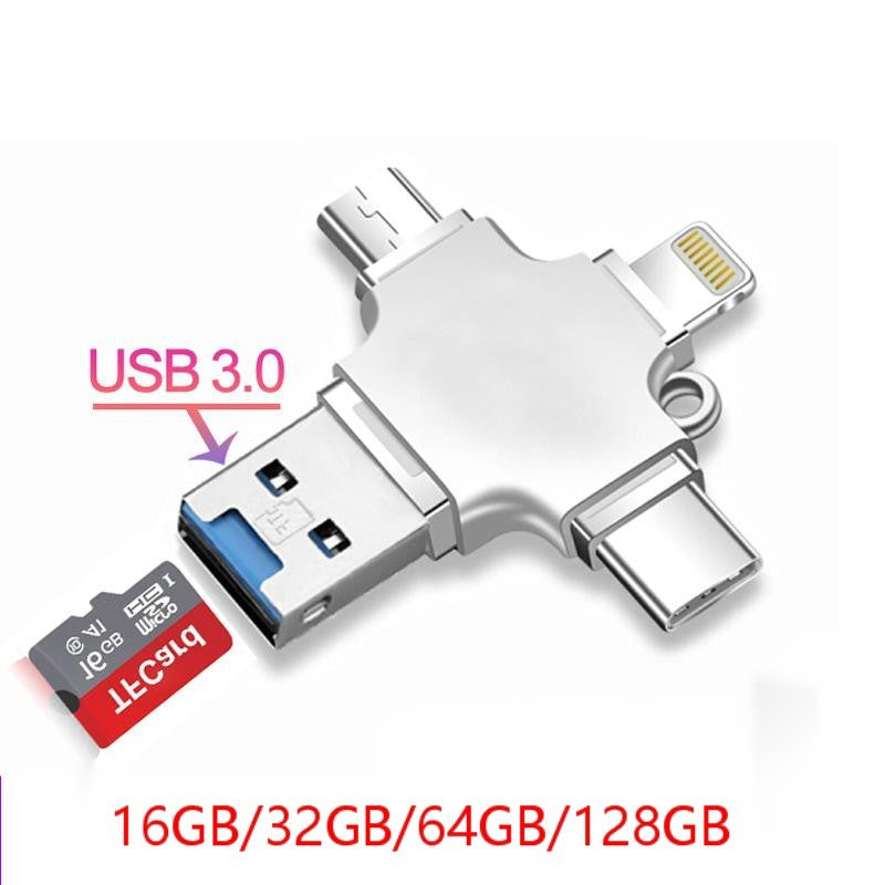 Four-in-one mobile phone U disk multi-function card reader