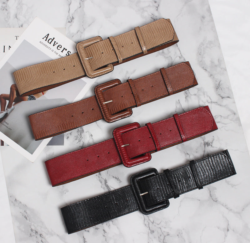 Ceinture large simple pour femme, décontractée et polyvalente, décorative