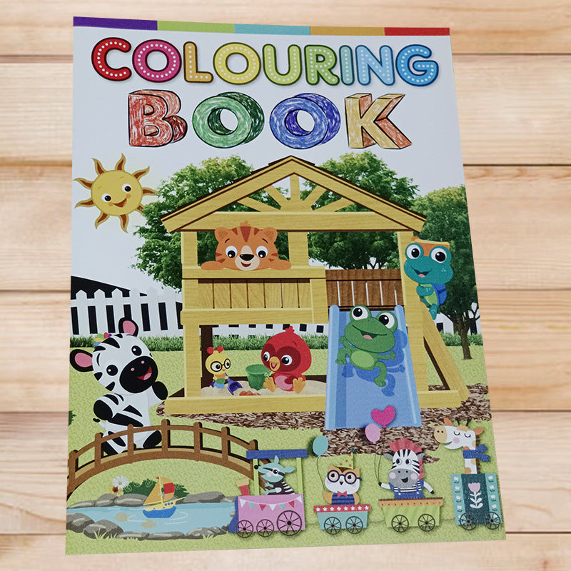 Cartoon English Calligraphy Exercise Book Children Coloring