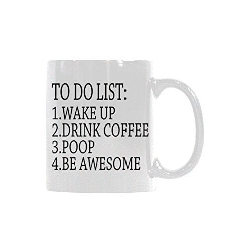 Work List Humor Funny Water Ceramic Coffee Mark Cup