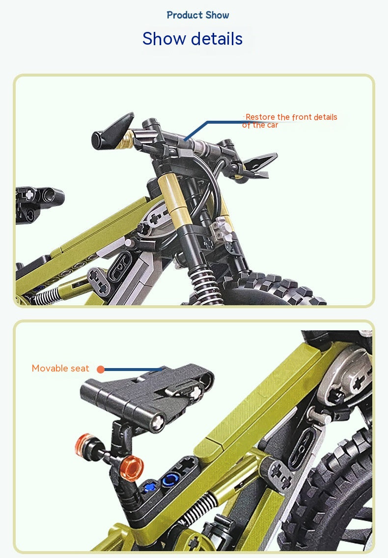 Mountain Bike Building Blocks Toy Technology Assembly Model