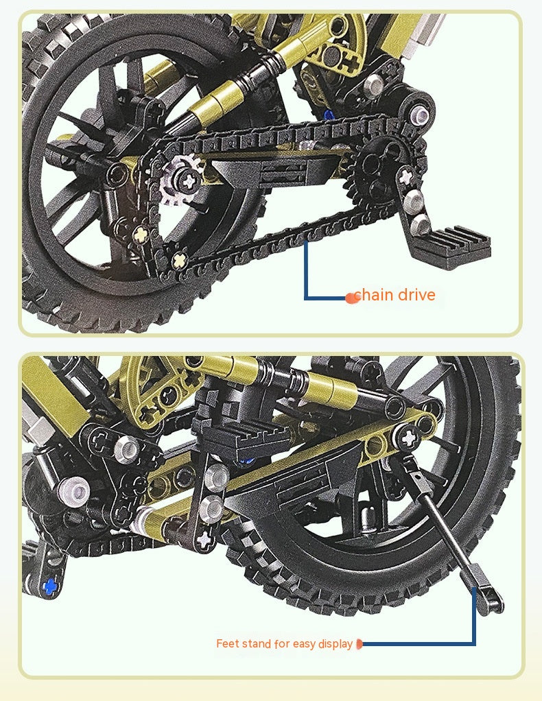 Mountain Bike Building Blocks Toy Technology Assembly Model
