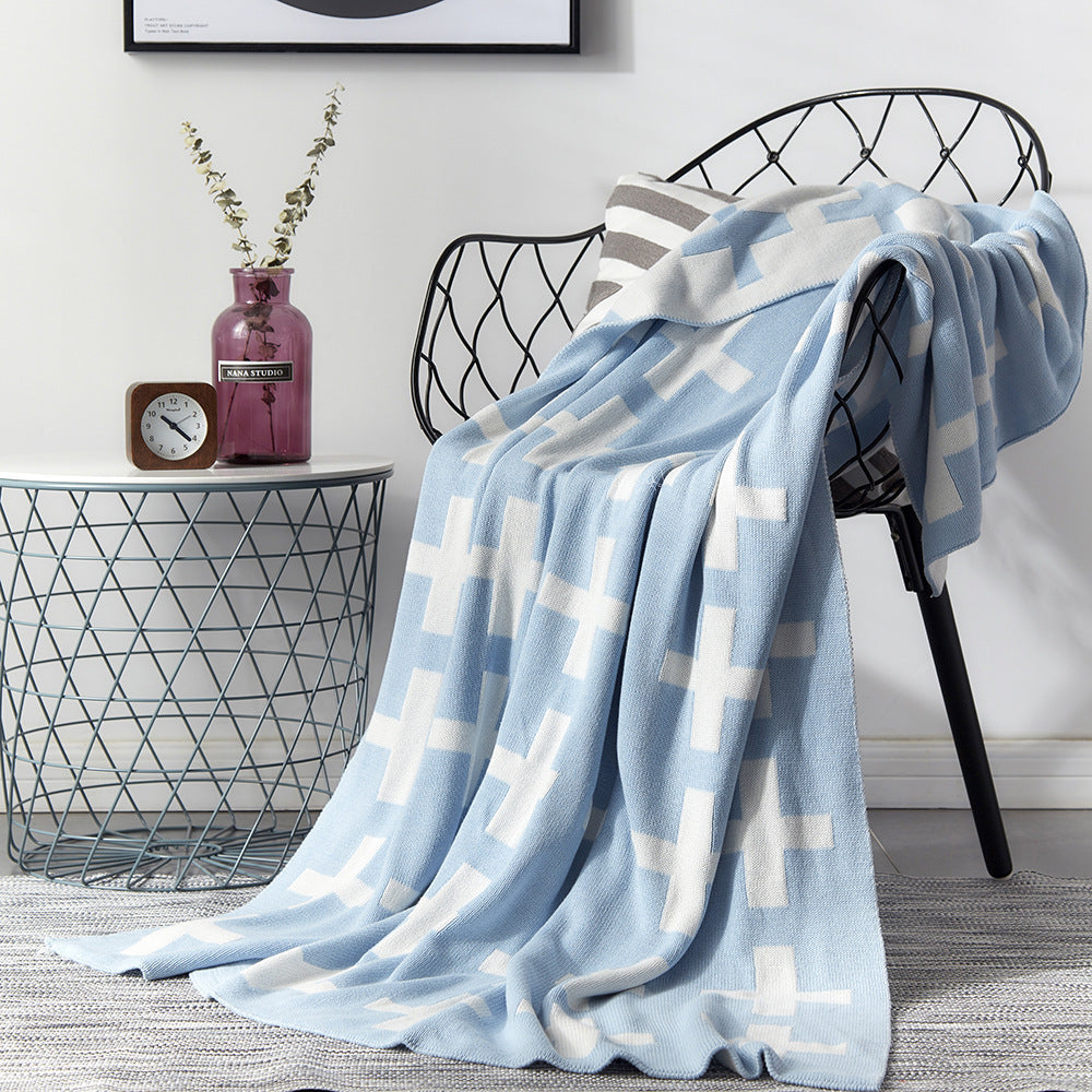 Knitted Blanket For Two Sides