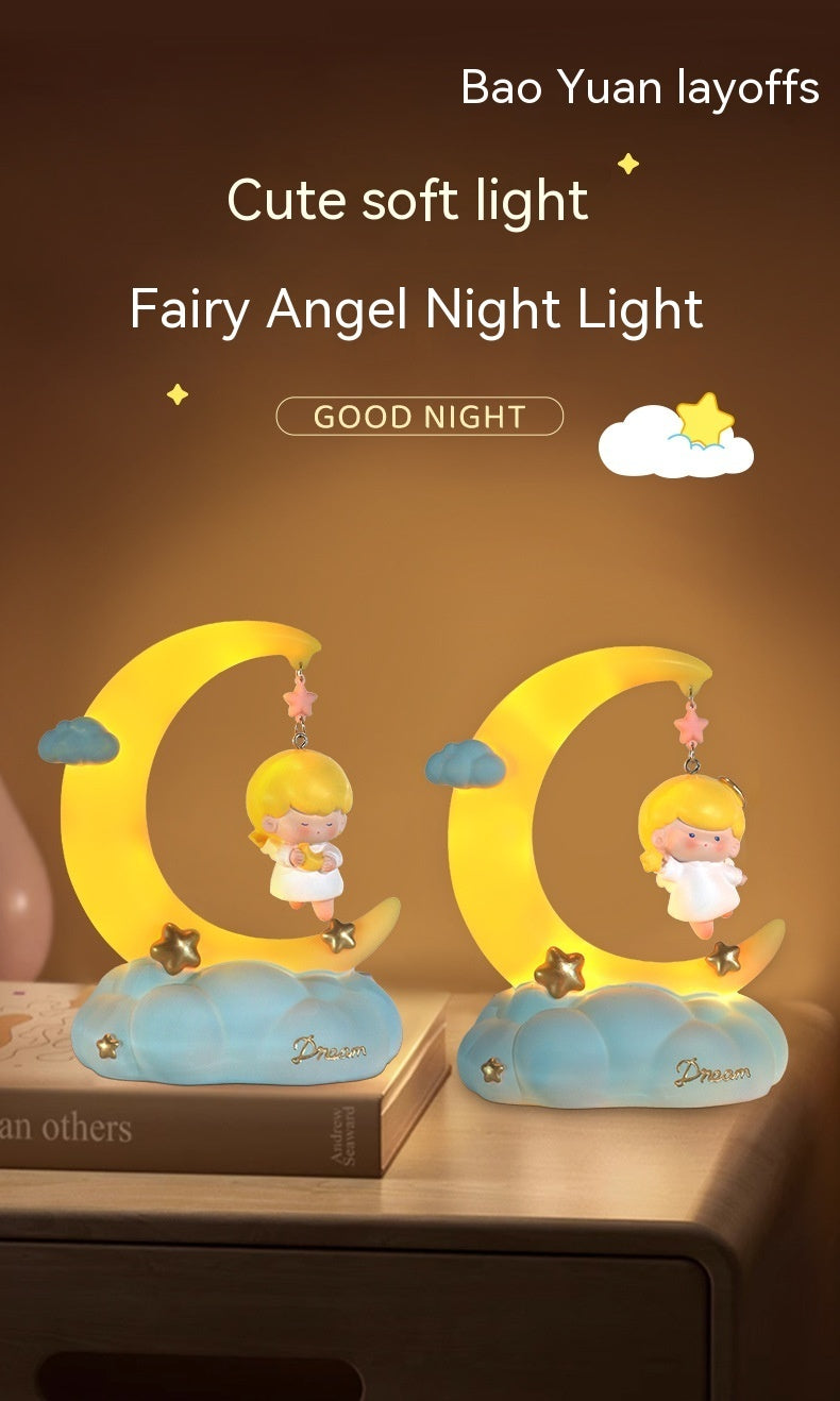 Good Night Little Angel Night Light Stars Moon