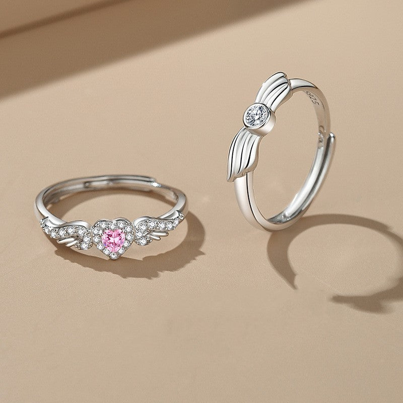 S925 Silver Couple Rings Fashion All-matching