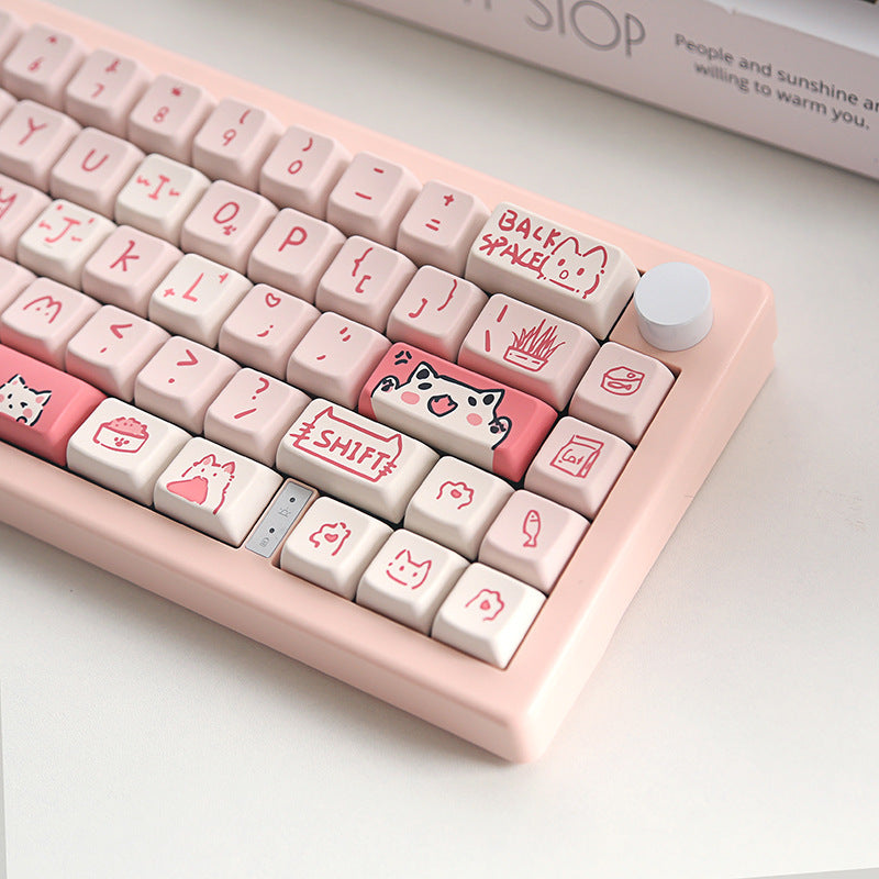 Meow Meow MDA Height Mechanical Keyboard Keycaps