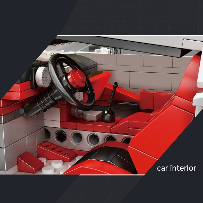 Commemorative Sports Car Variety Creative Series Technology Machinery Assembled Building Block Toys Model