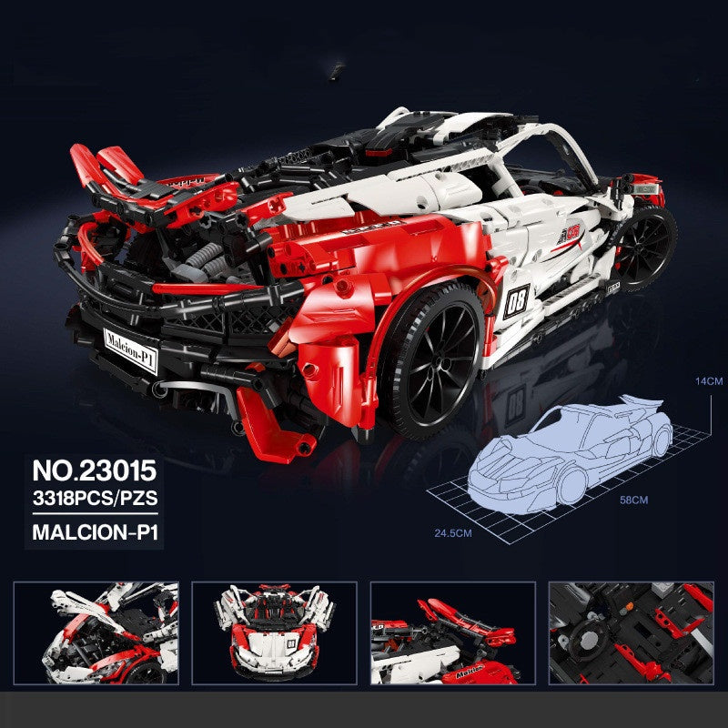 Technology Sports Car Building Blocks Decompression Assembled Toy Car Model