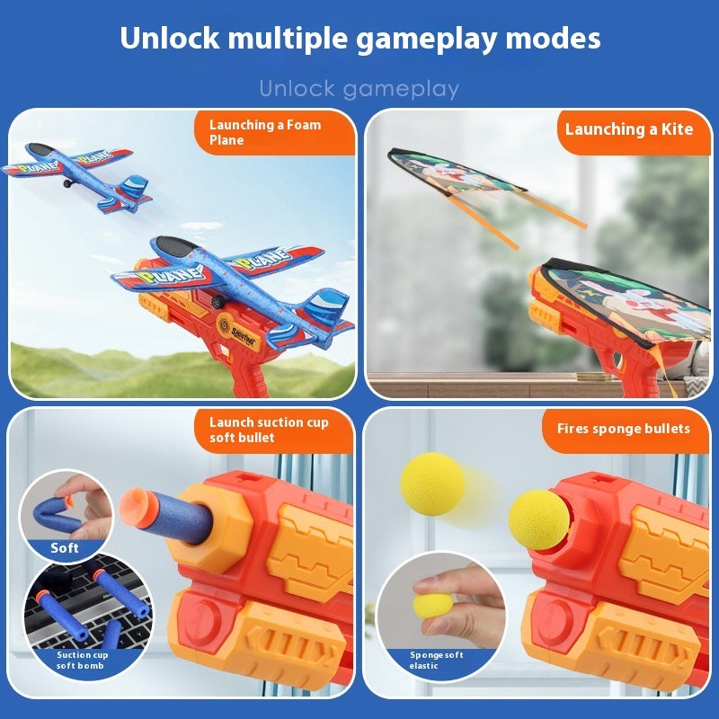 Catapult Kite Gun Children's Toy Bubble Plane