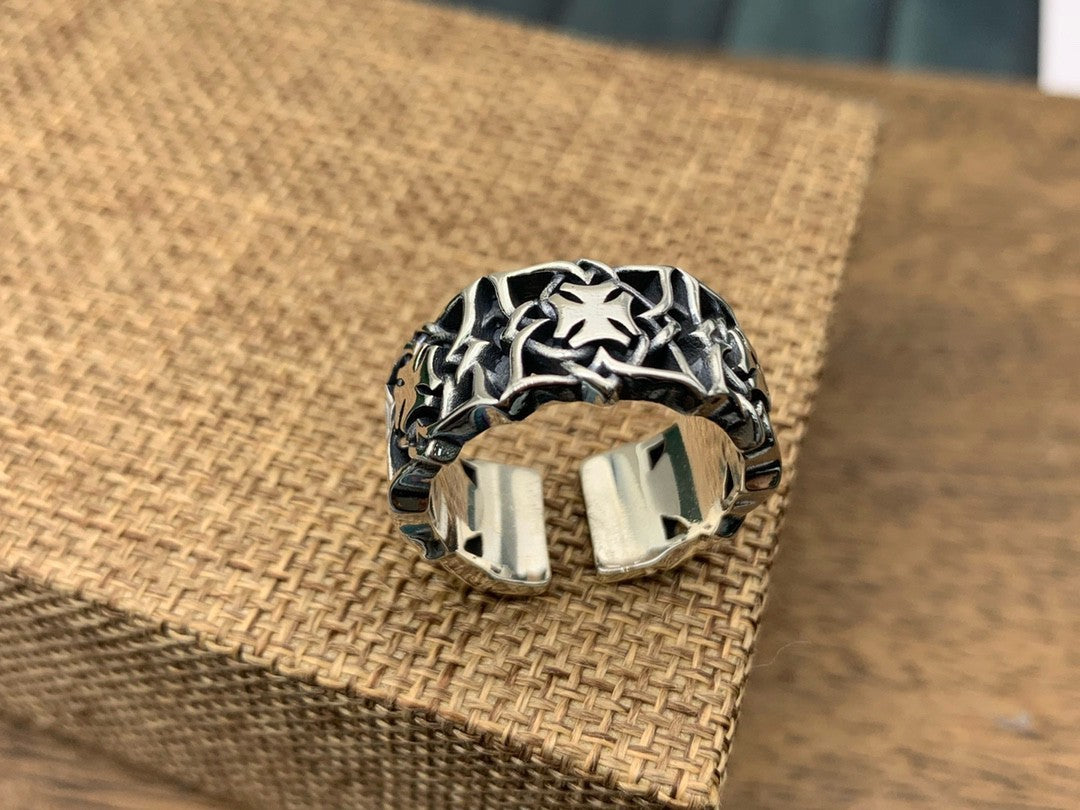 S925 Sterling Silver Cross Ring Vintage