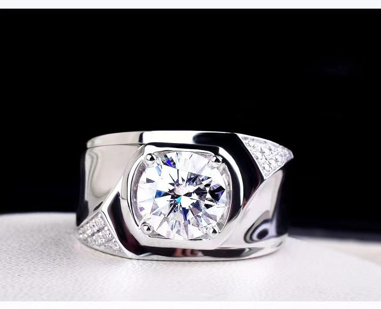Domineering 2 Karat Diamond Ring Personality Elegant