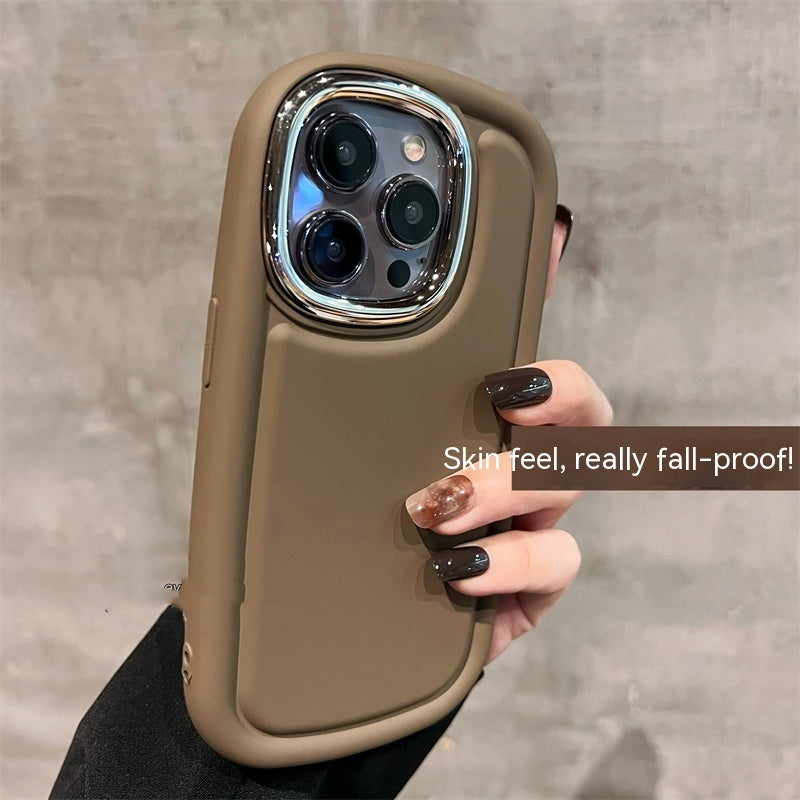 Retro Cold Brown For Phone Case New Anti-fall Border Protective Cover