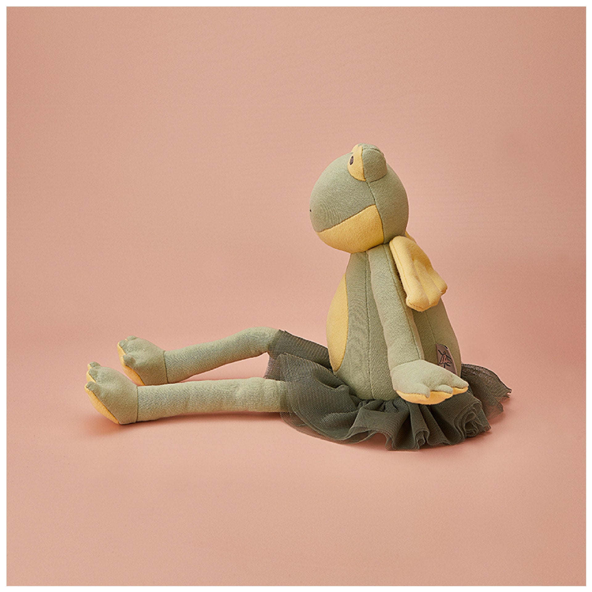 Green Frog Toy With Gauze Skirt Gift Baby Comforter Toys
