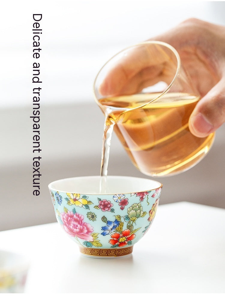 Porcelain Tea Tasting Cup Gift Box Chinese Style