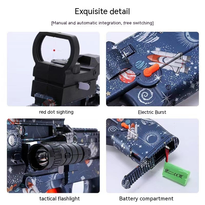 Electric High-speed Continuous Hair Soft Elastic Boy Crystal Toy Gun