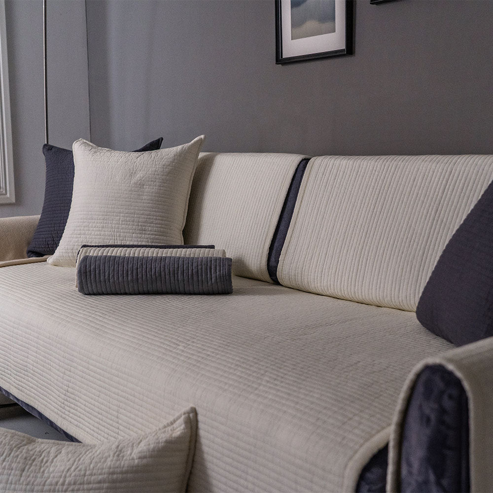 Sofa Cushion Cover Cotton Fabric Non-slip Cushion