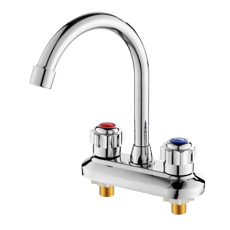 Hot And Cold Double Hole Washbasin Faucet