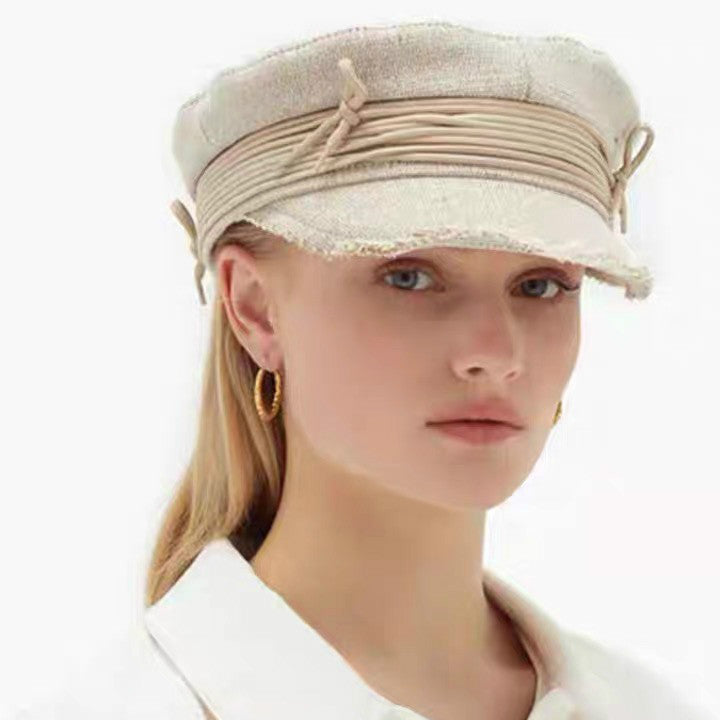 Cotton and linen cap