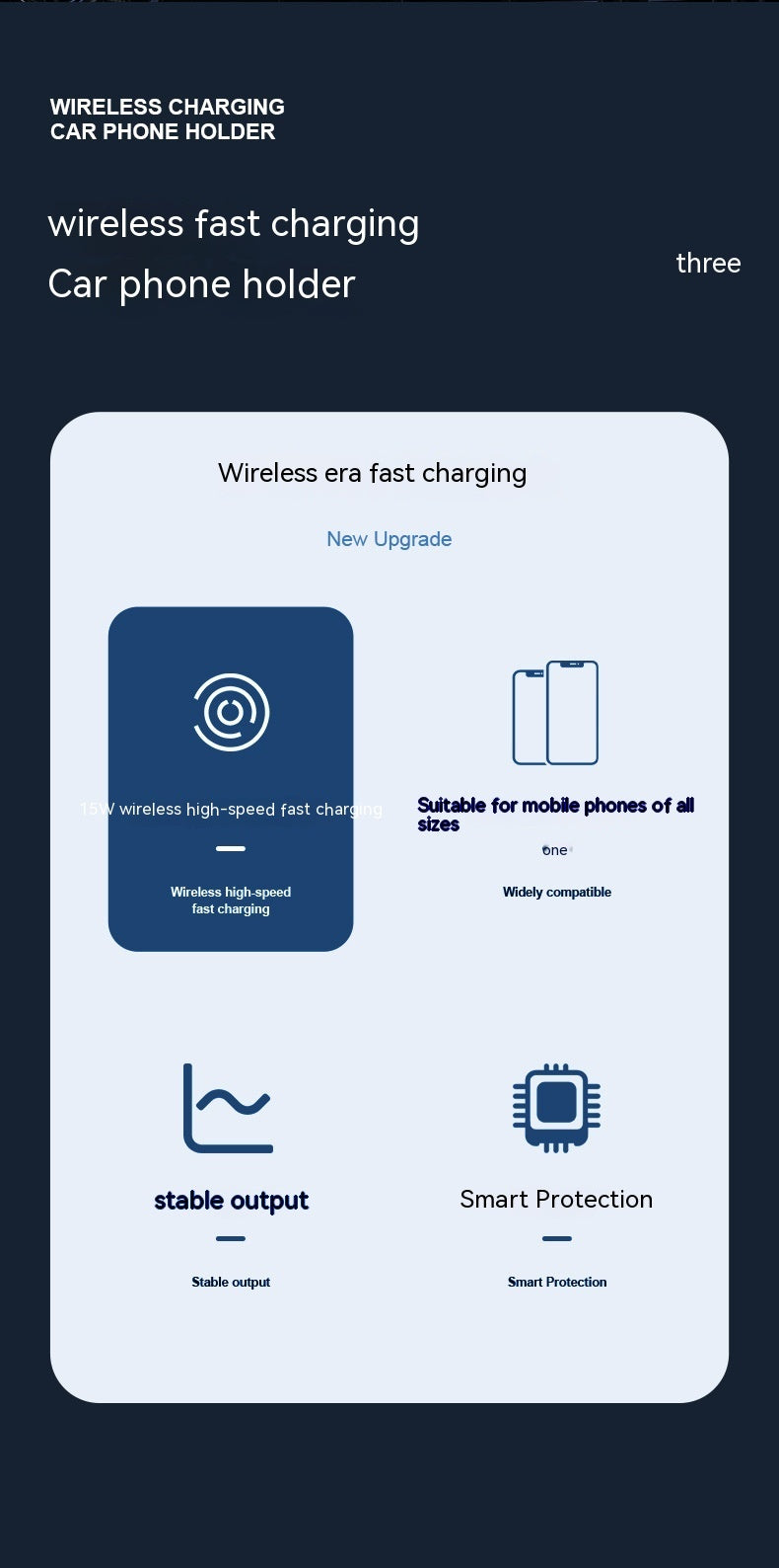 Support de téléphone portable transparent et créatif, chargeur de voiture sans fil, ouverture et fermeture automatiques, fournitures de voiture de navigation