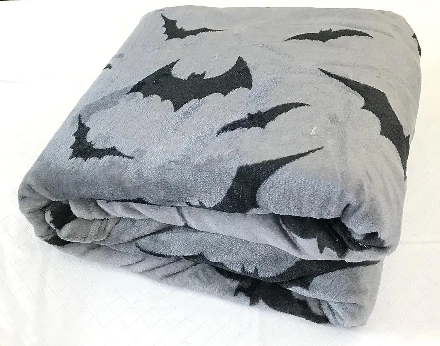 Gray Velvet Bat Flannel Blanket