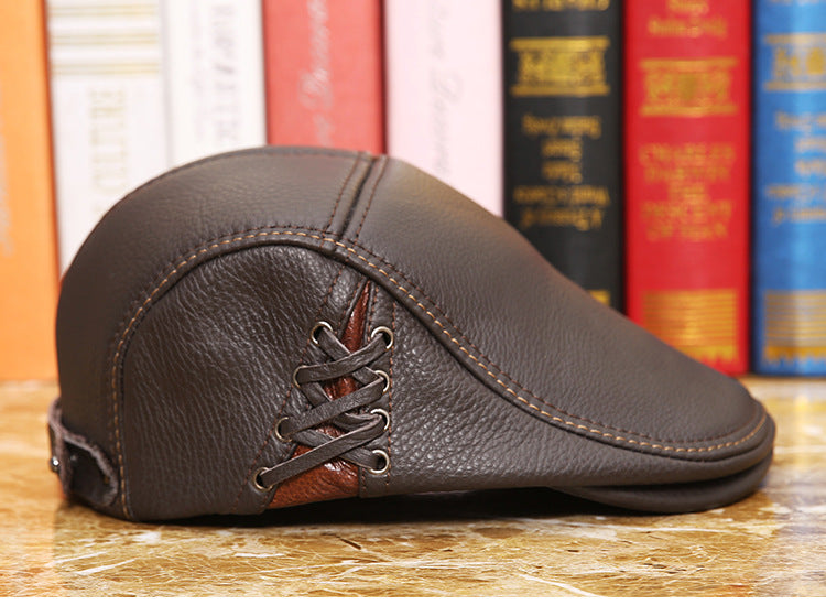 Men's leather cap