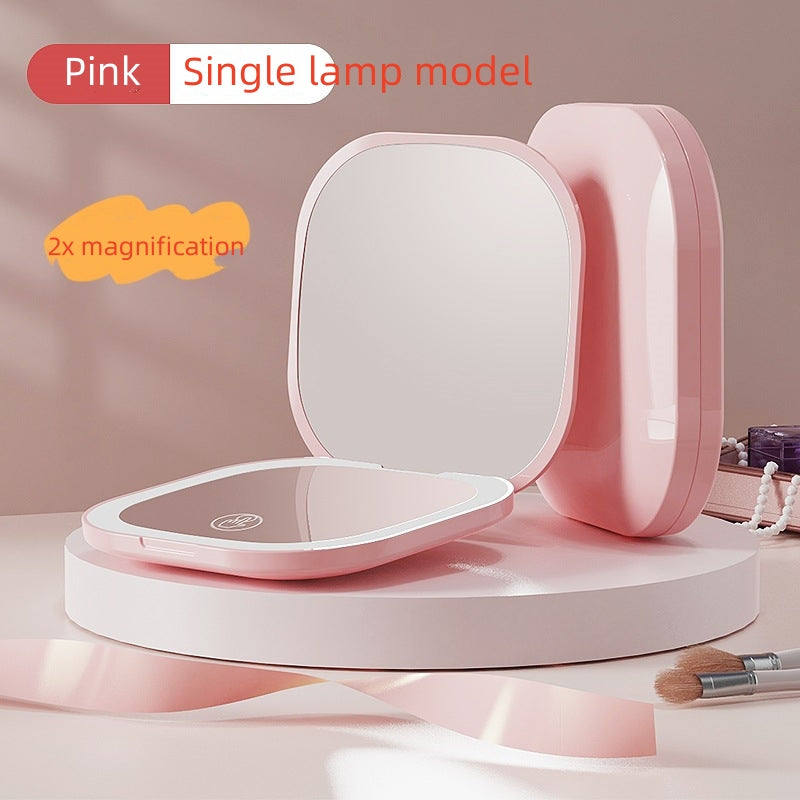 Handheld Led Make-up Mirror Foldable And Portable Portable Makeup Mirror