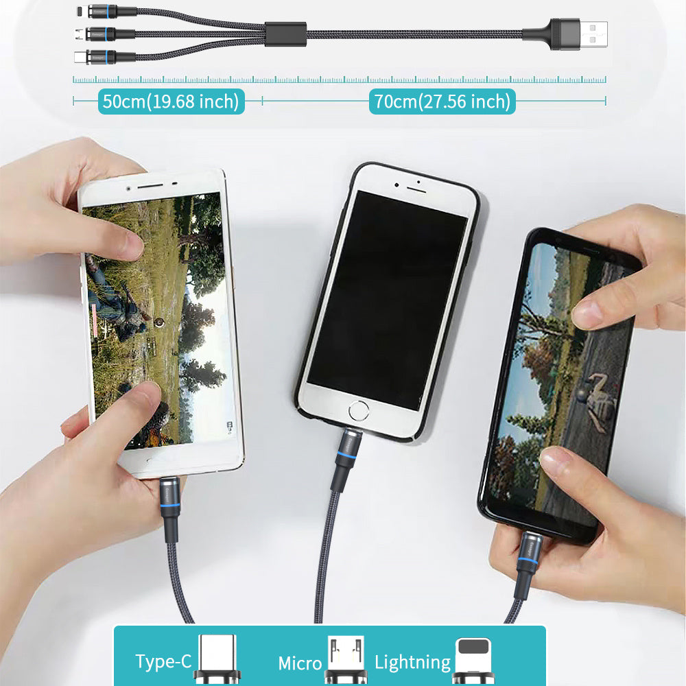 Round magnetic phone data cable