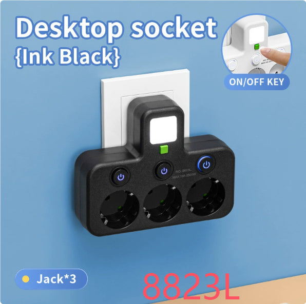 A Power Strip Extension Cord That Meets German Standards Is EU-certified And Features USB Fast Charging And A Built-in Switch