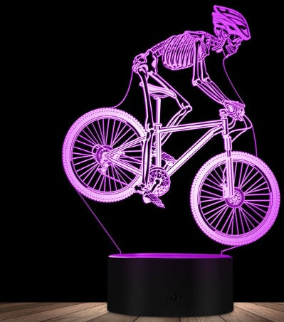 Motorcycle Remote Control LED Visual Light 3D Small Table Lamp