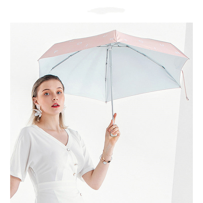 Five-Fold Umbrella Sunshade And Anti-Ultraviolet Female Dual-Use Umbrella