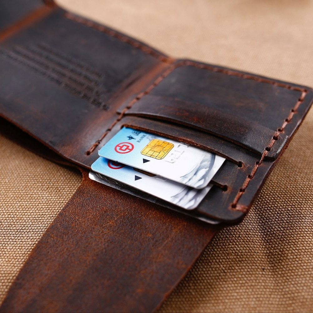 Tri-fold personalized retro wallet