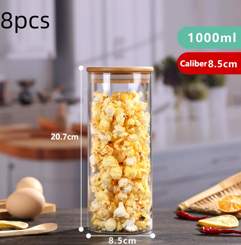 High Borosilicate Glass Sealed Jar Transparent Household