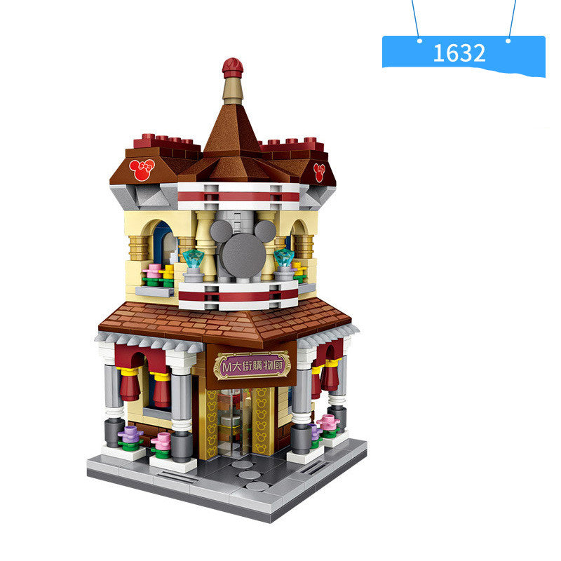 Mini street view puzzle assembled house toy
