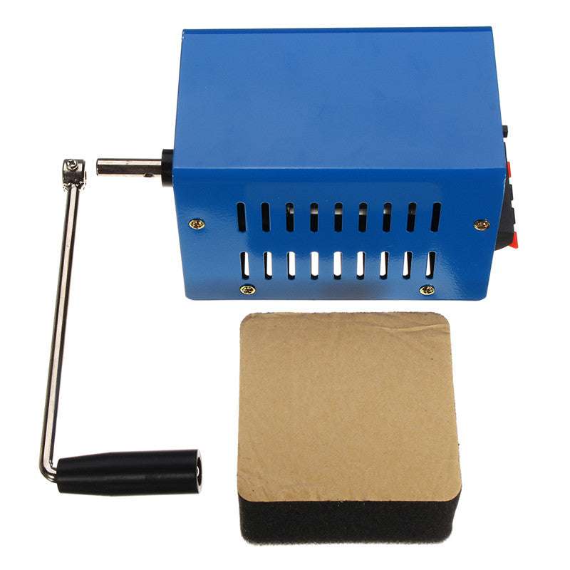 USB charging emergency rescue blue hand crank generator