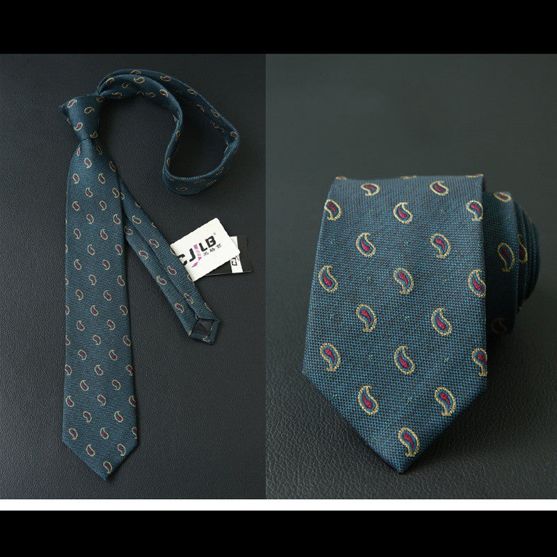 Male business striped retro suit tie