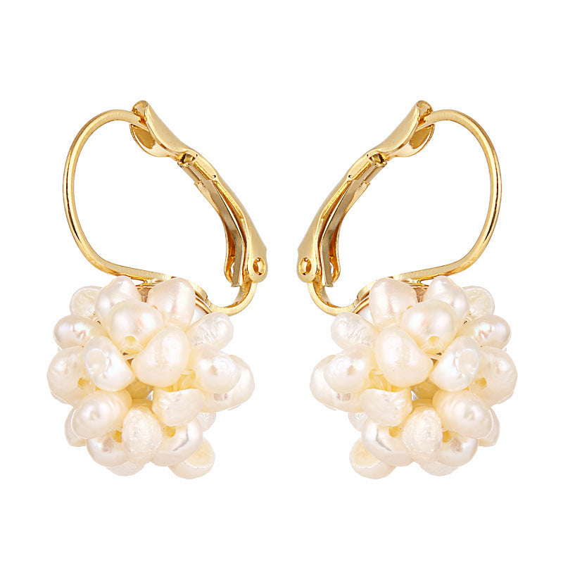 Minimalist Earrings Natural Pearl 14k Earrings