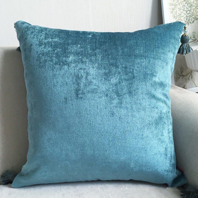 Fashion European-style simple Audrey Snowy pillow Four-corner ear sofa pillow cushion solid color pillow car newspaper pillow