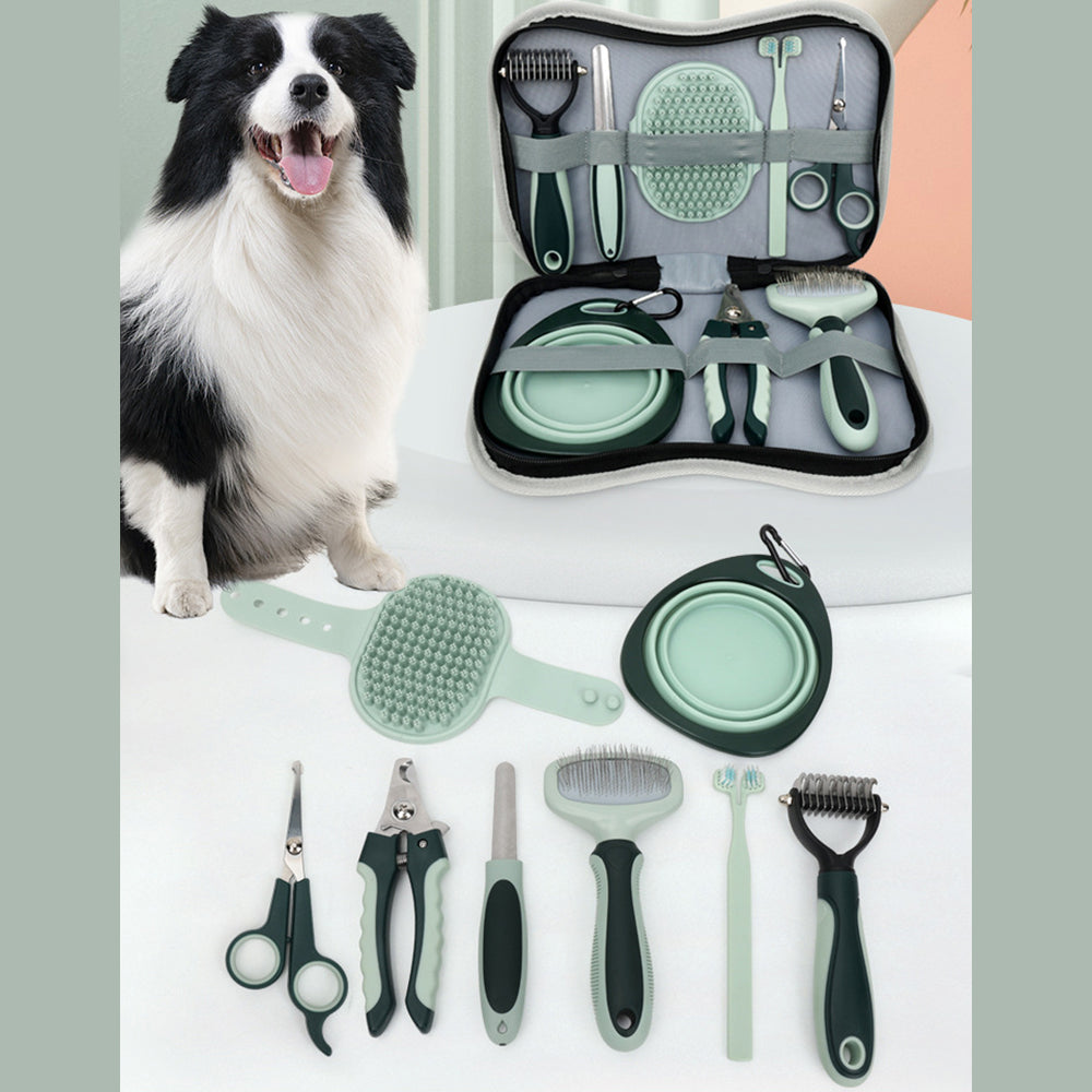 Tondeuse pour chiens, kit de toilettage professionnel pour chiens, tondeuse sans fil pour chiens à poils épais, tondeuse à cheveux pour chiens, tondeuse à faible bruit pour chiens, tondeuse silencieuse pour chiens et chats, kit de toilettage pour chiens