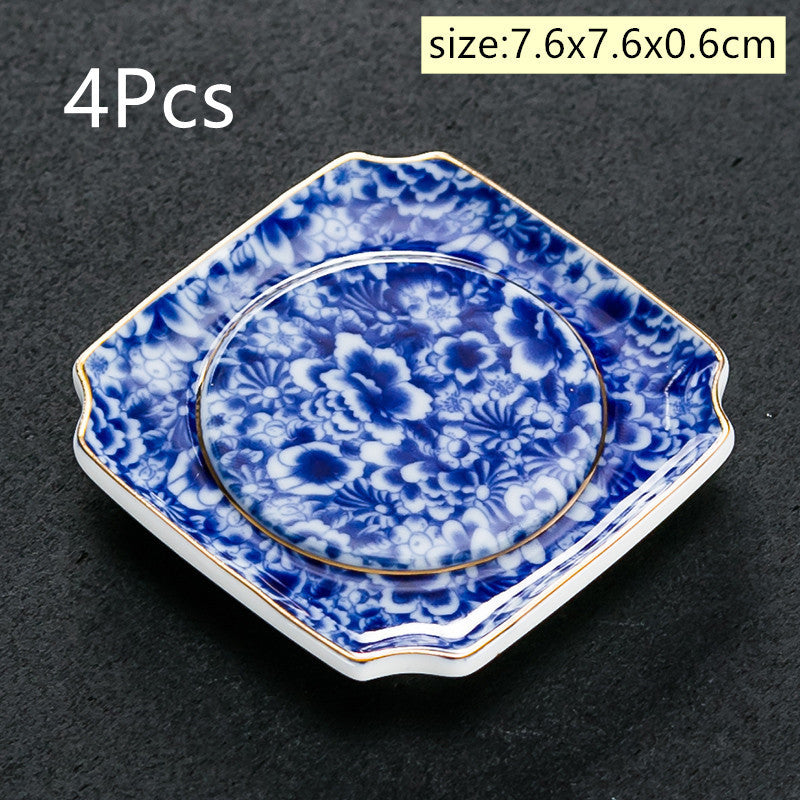 Vintage Chinese Ceramic Cup Coaster Tea Set