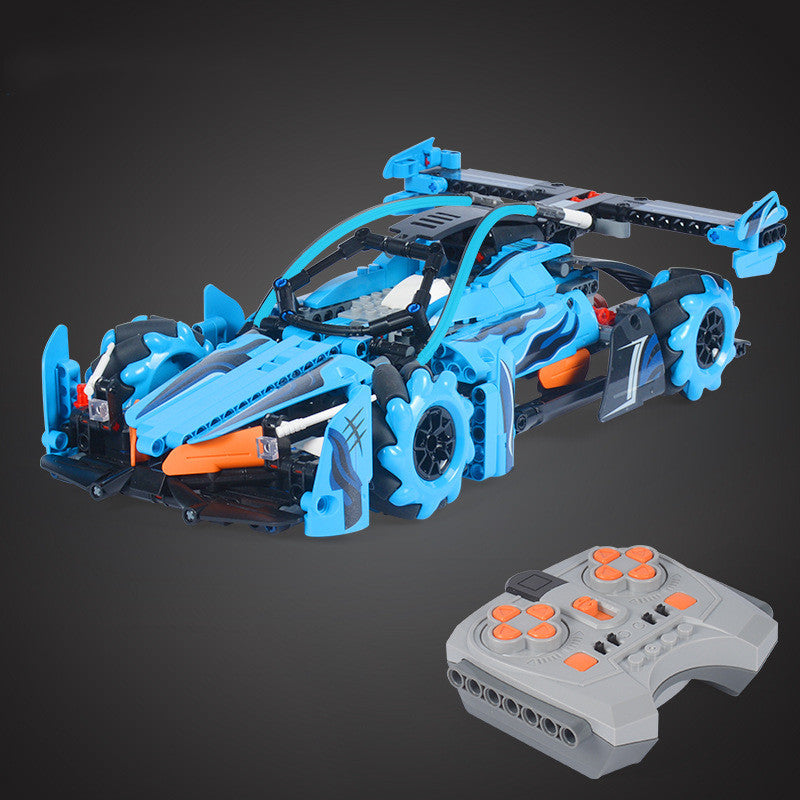 Children's assembled racing model building block toy