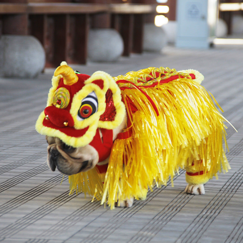 Déguisement d'animal de compagnie Jizai : Vêtements de petit lion pour animaux de compagnie