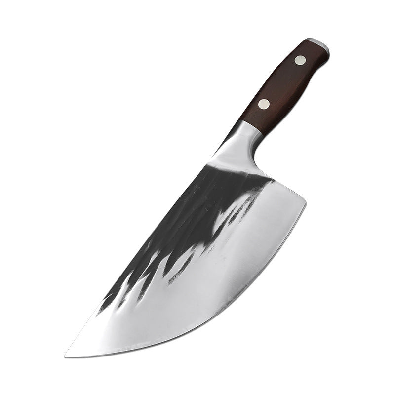 Hand-forged Carbonized Wood Hammer Pattern Butchers' Knife
