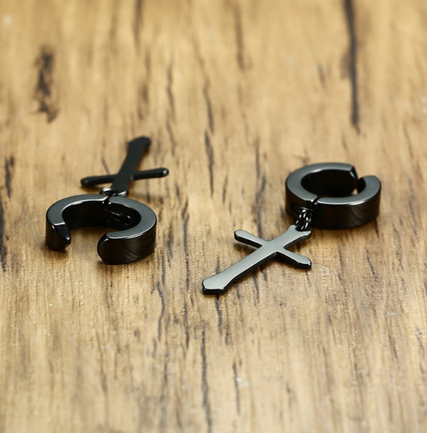 Titanium steel male pierced earrings