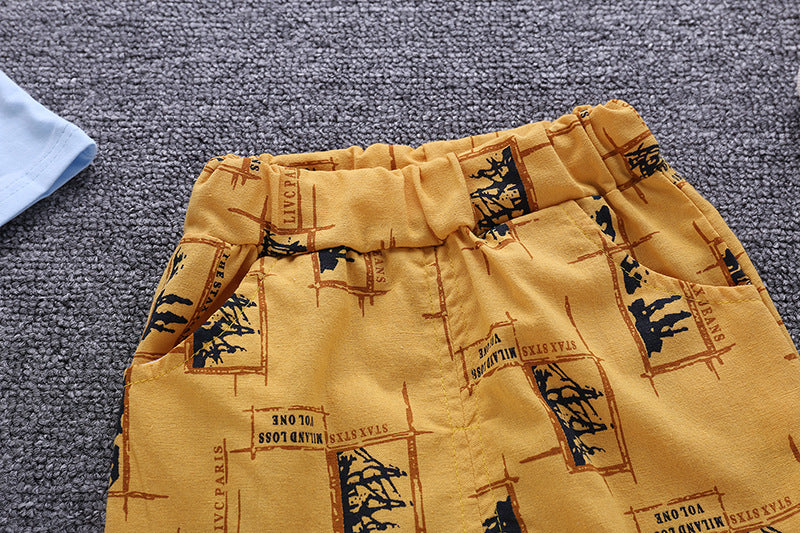 Short-sleeved gentleman tie set