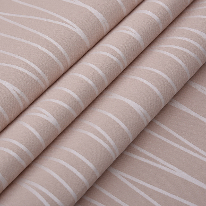 Plain striped non-woven wallpaper