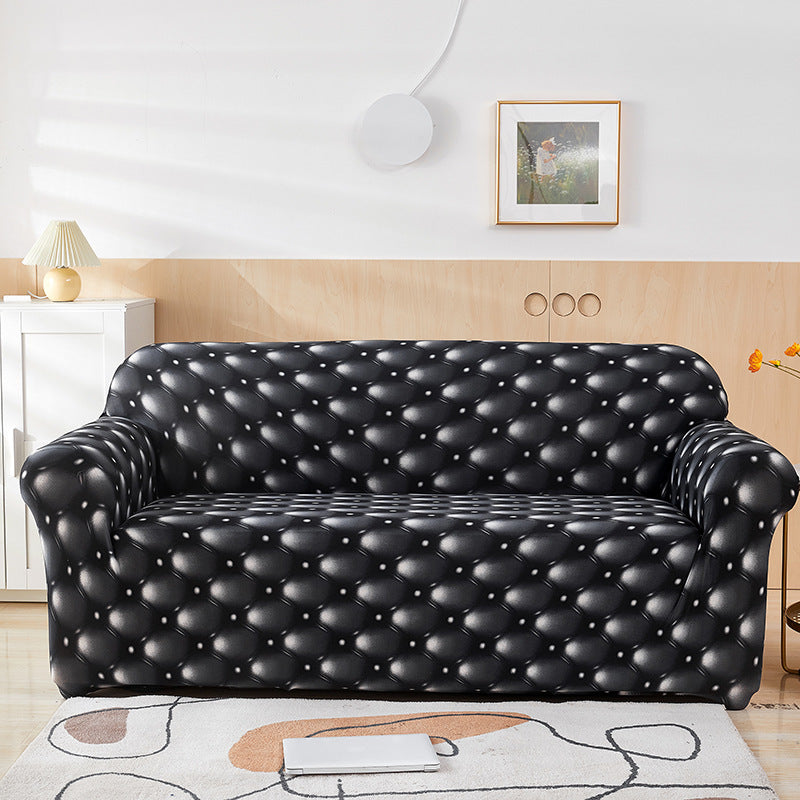 Elastic All-inclusive Milk Silk Printed Sofa Cover Universal
