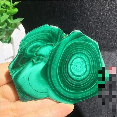 Natural Malachite Green Grinding Slice Mineral Specimen Ornamental Stone