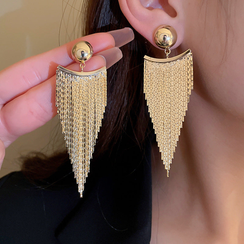 Small Niche Design, Long Exaggerated Earrings For Women