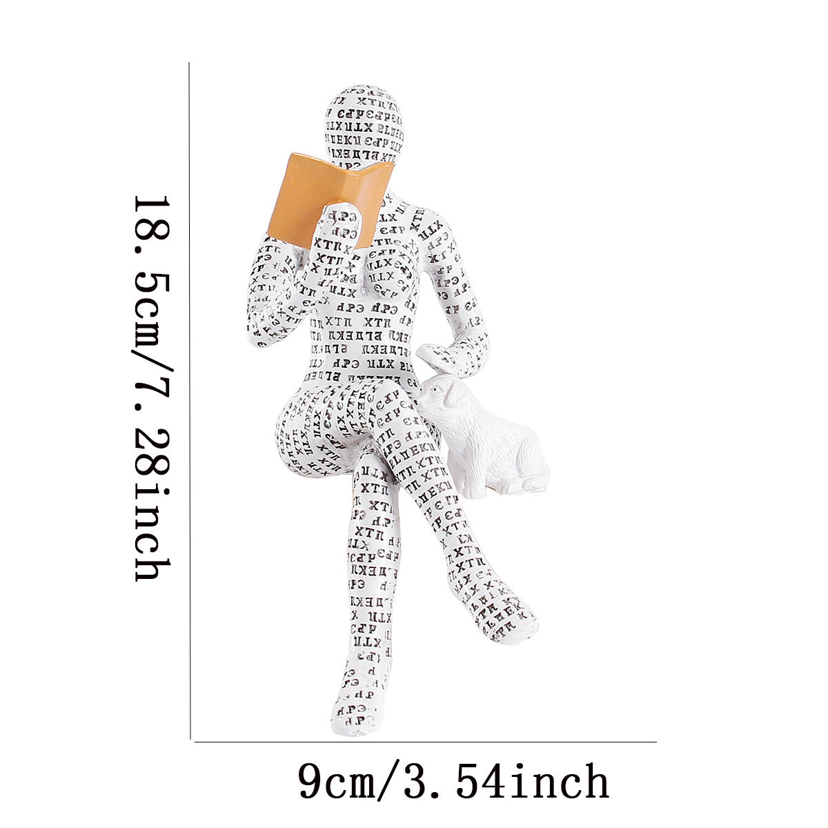 Reading Woman Resin Decorations Home Study Decorative Crafts